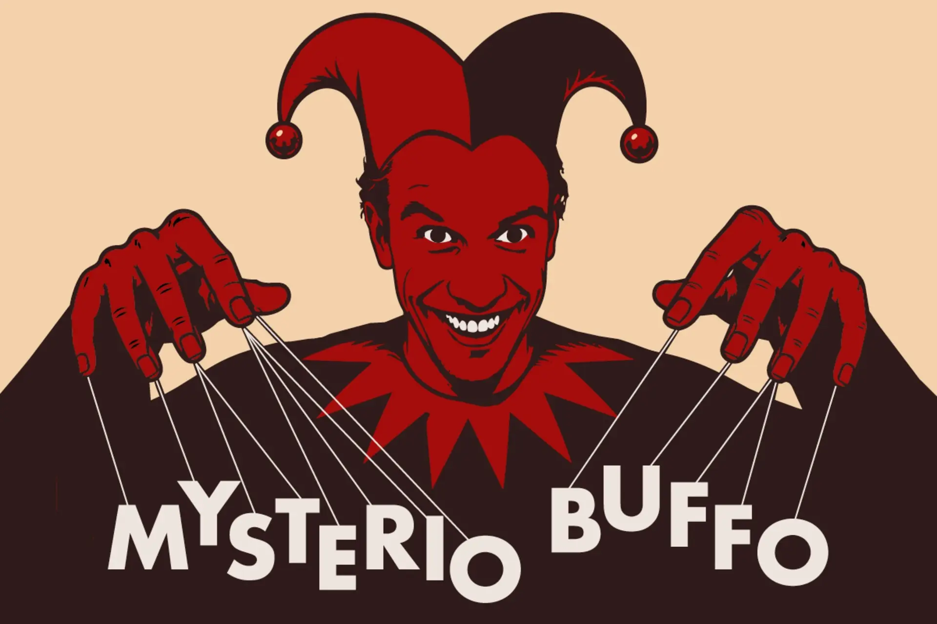 Mysterio Buffo KOM-teatterissa. Näyttämöllä Pyry Äikää.