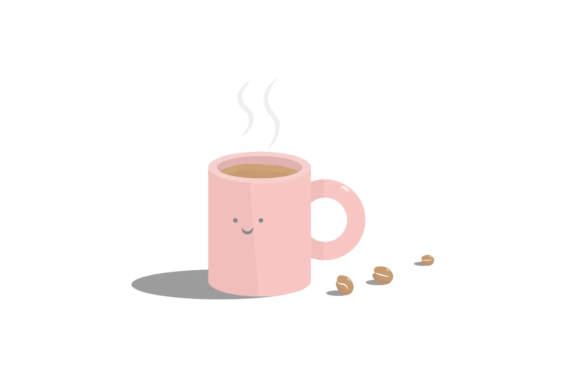 Pinkki kahvikuppi