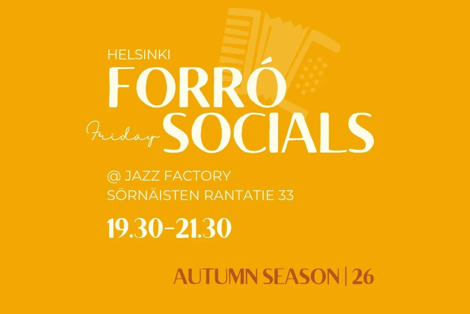 Forró Friday Socials - autumn season 2026