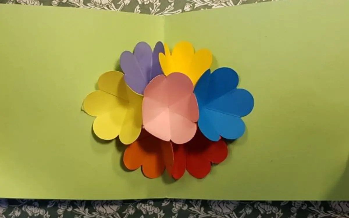 carte pop-up fleur
