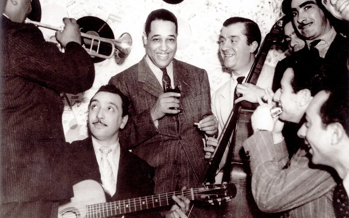Duke Ellington & Django Reinhardt au Hot club, rue Chaptal (9e arrondissement), 1939
