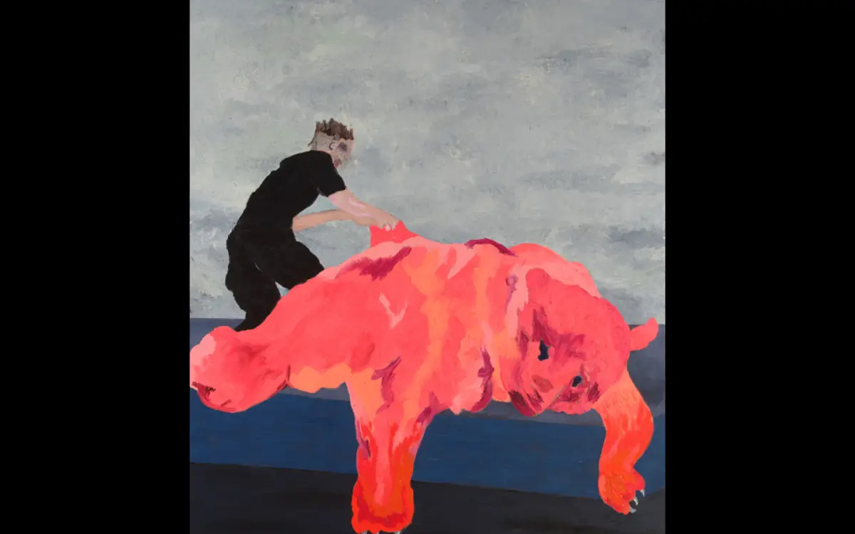 Florian Krewer reviving the Bear 2022 Huile sur toile © Florian Krewer Paris Musées / Musée d'Art Moderne de Paris