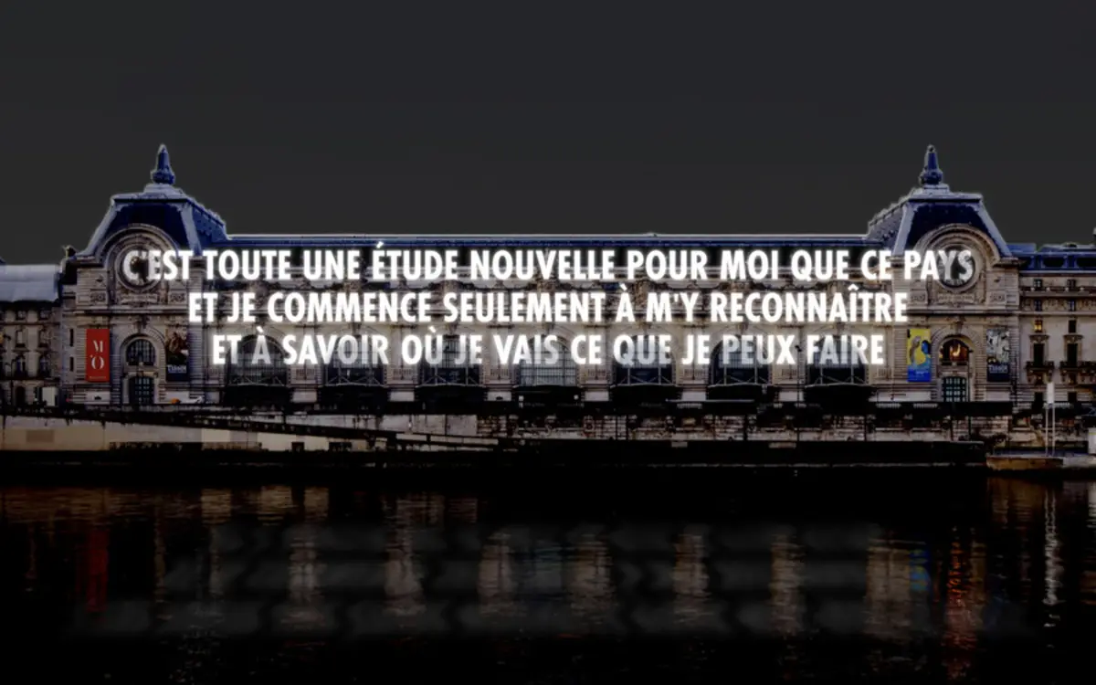 Jenny Holzer (1950) Claude Monet, letter to Théodore Duret, February 2, 1884 © 2026 Jenny Holzer, member Artists Rights Society (ARS), New York/ADAGP, Paris