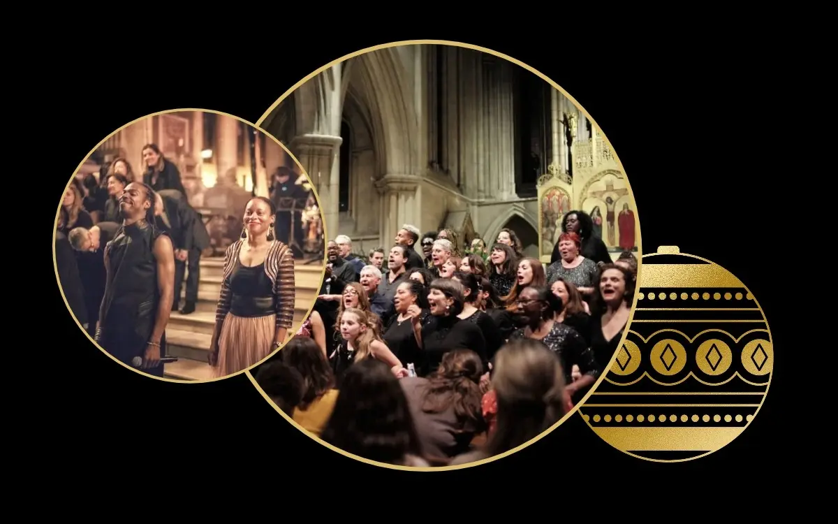 Affiche du concert de Noël de la chorale Singing Earth Divine
