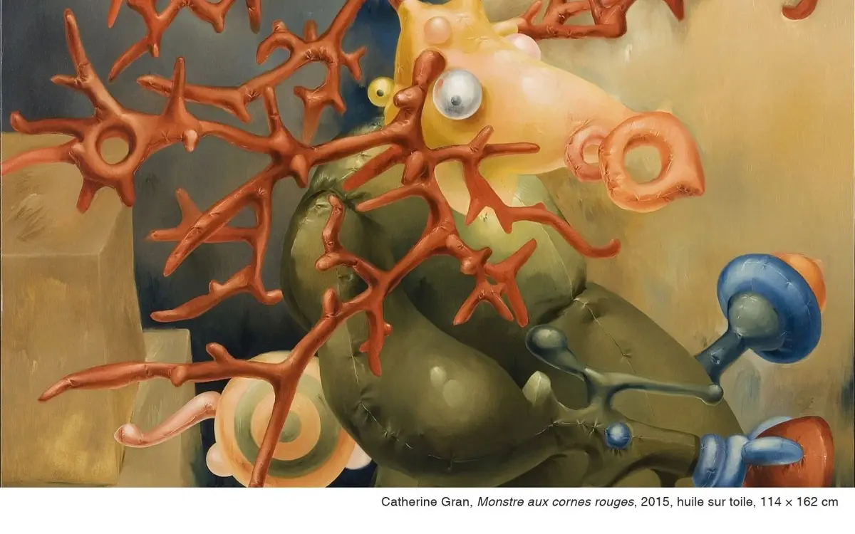 Catherine Gran, "Monstre aux cornes rouges", 2015, huile sur toile, 114 × 162 cm