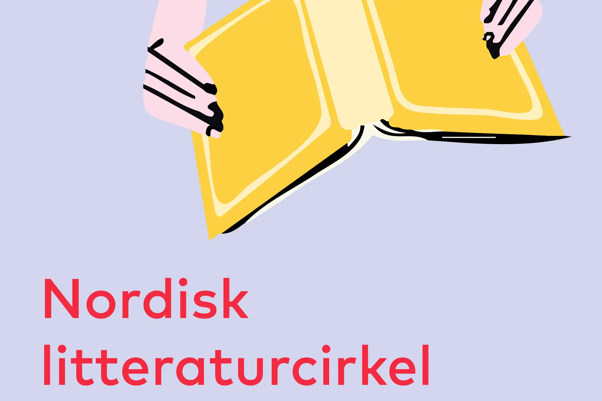 Händer som håller i en gul bok