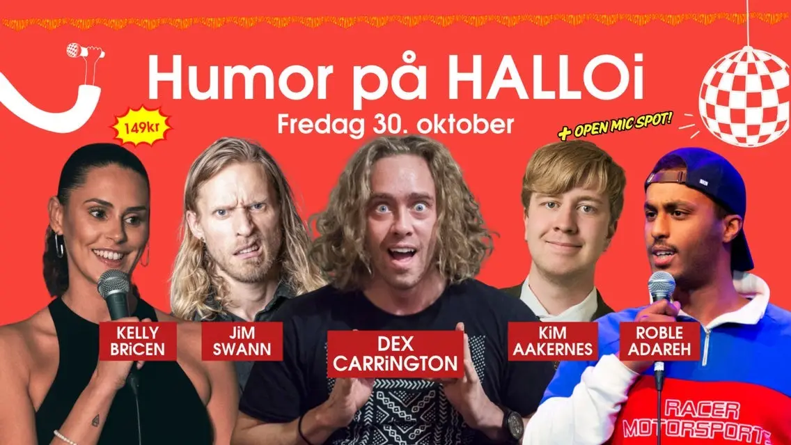 Humor På Halloi - Standup Med 5 Nye Komikere Hver Uke